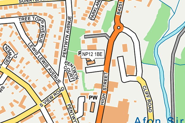 NP12 1BE map - OS OpenMap – Local (Ordnance Survey)