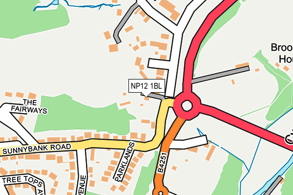 NP12 1BL map - OS OpenMap – Local (Ordnance Survey)