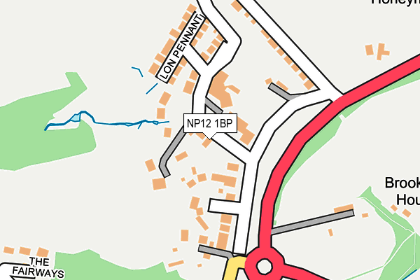 NP12 1BP map - OS OpenMap – Local (Ordnance Survey)