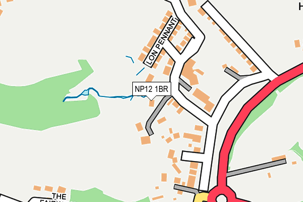 NP12 1BR map - OS OpenMap – Local (Ordnance Survey)