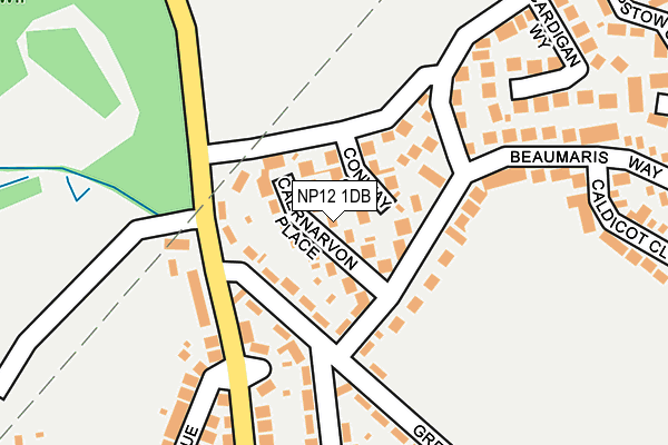 NP12 1DB map - OS OpenMap – Local (Ordnance Survey)