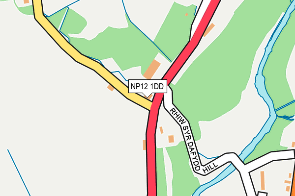 NP12 1DD map - OS OpenMap – Local (Ordnance Survey)