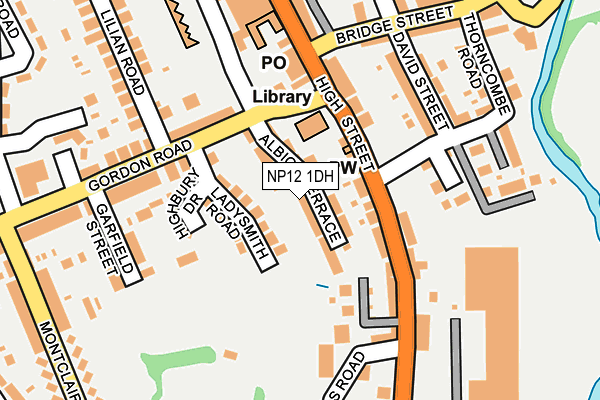NP12 1DH map - OS OpenMap – Local (Ordnance Survey)