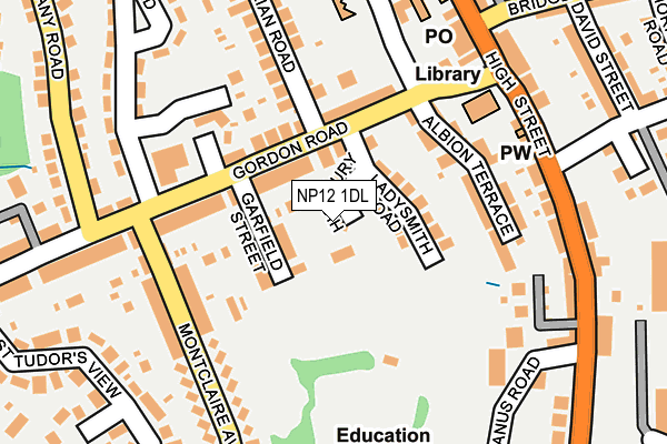NP12 1DL map - OS OpenMap – Local (Ordnance Survey)