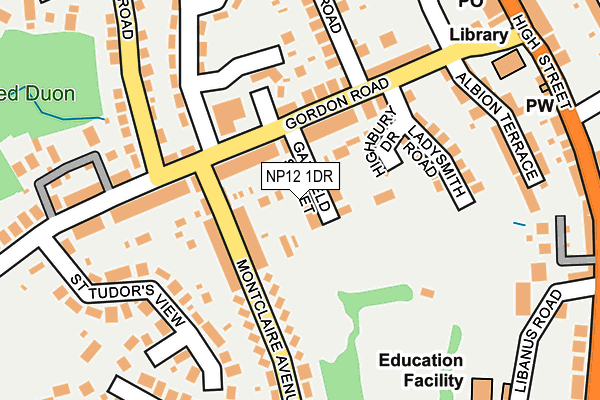 NP12 1DR map - OS OpenMap – Local (Ordnance Survey)