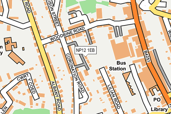 NP12 1EB map - OS OpenMap – Local (Ordnance Survey)