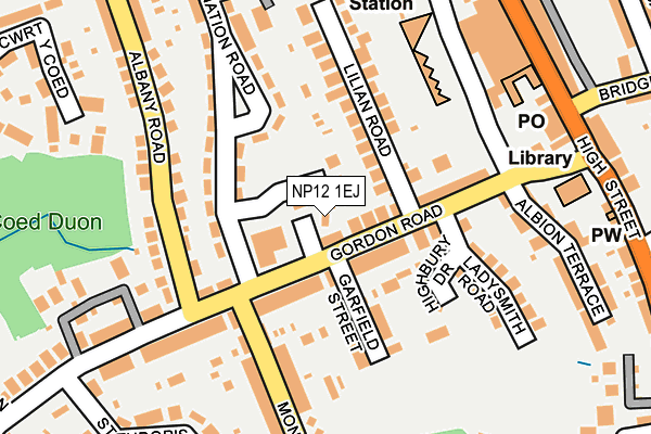 NP12 1EJ map - OS OpenMap – Local (Ordnance Survey)