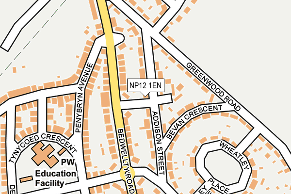 NP12 1EN map - OS OpenMap – Local (Ordnance Survey)