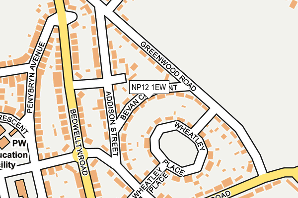 NP12 1EW map - OS OpenMap – Local (Ordnance Survey)