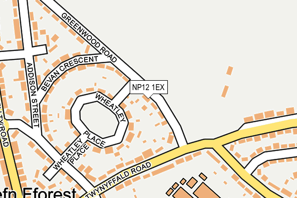NP12 1EX map - OS OpenMap – Local (Ordnance Survey)