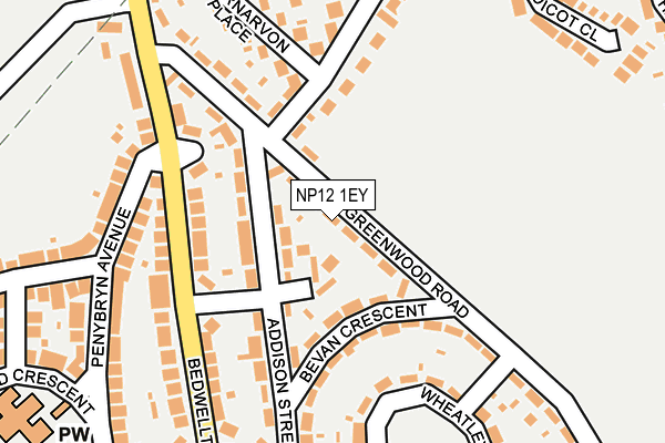 NP12 1EY map - OS OpenMap – Local (Ordnance Survey)
