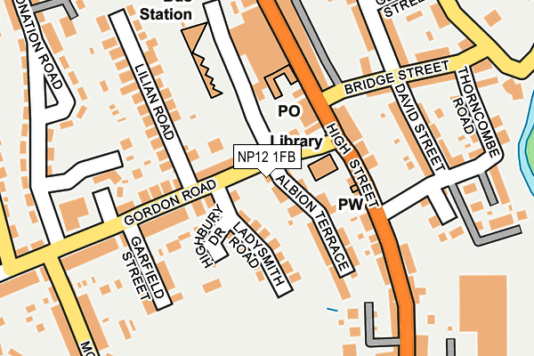 NP12 1FB map - OS OpenMap – Local (Ordnance Survey)