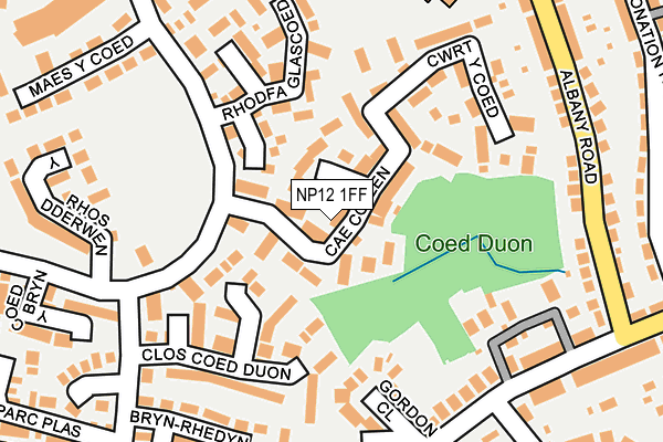 NP12 1FF map - OS OpenMap – Local (Ordnance Survey)