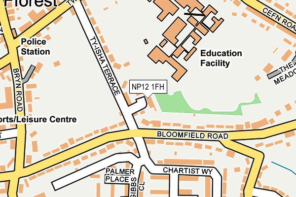 NP12 1FH map - OS OpenMap – Local (Ordnance Survey)