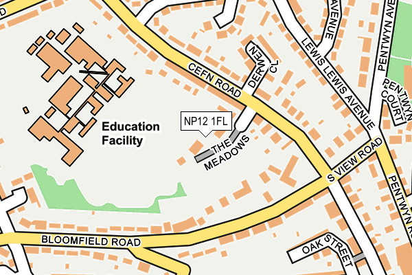 NP12 1FL map - OS OpenMap – Local (Ordnance Survey)