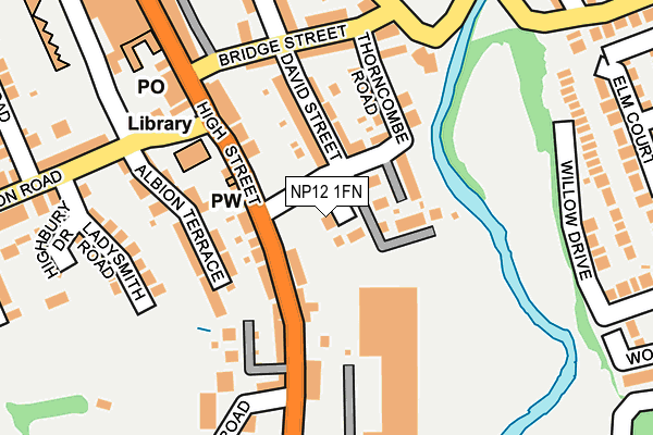 NP12 1FN map - OS OpenMap – Local (Ordnance Survey)