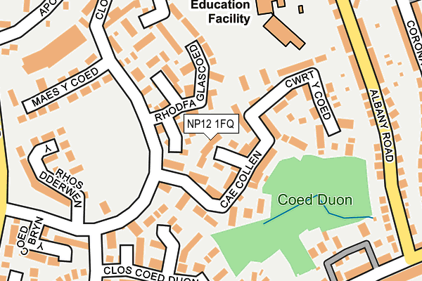 NP12 1FQ map - OS OpenMap – Local (Ordnance Survey)