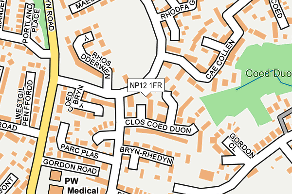 NP12 1FR map - OS OpenMap – Local (Ordnance Survey)