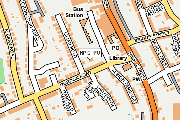 NP12 1FU map - OS OpenMap – Local (Ordnance Survey)