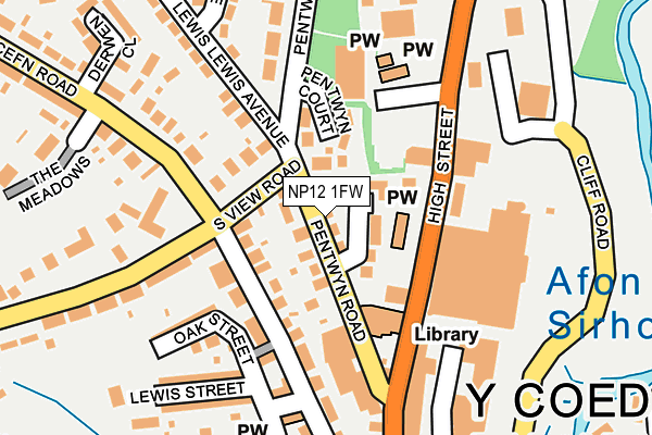 NP12 1FW map - OS OpenMap – Local (Ordnance Survey)