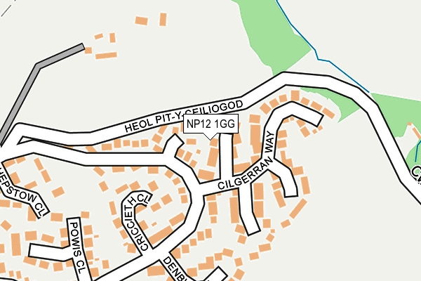 NP12 1GG map - OS OpenMap – Local (Ordnance Survey)