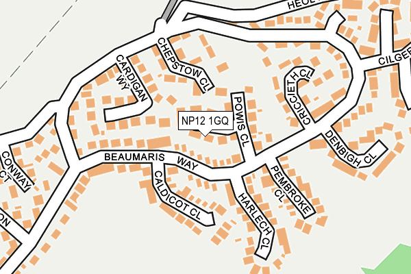 NP12 1GQ map - OS OpenMap – Local (Ordnance Survey)