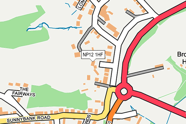 NP12 1HF map - OS OpenMap – Local (Ordnance Survey)