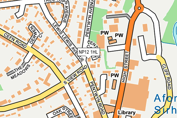 NP12 1HL map - OS OpenMap – Local (Ordnance Survey)