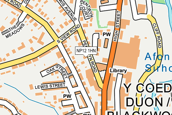 NP12 1HN map - OS OpenMap – Local (Ordnance Survey)