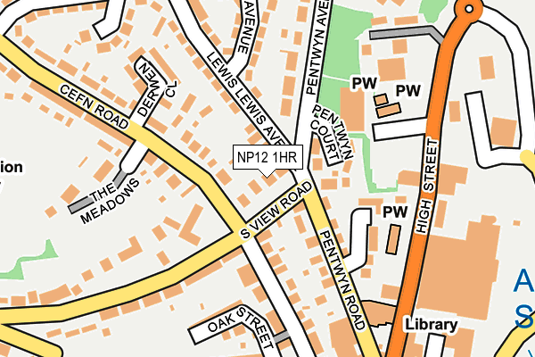 NP12 1HR map - OS OpenMap – Local (Ordnance Survey)