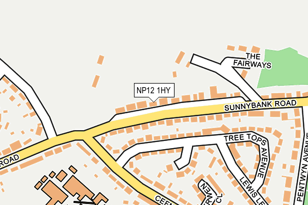 NP12 1HY map - OS OpenMap – Local (Ordnance Survey)