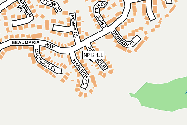 NP12 1JL map - OS OpenMap – Local (Ordnance Survey)
