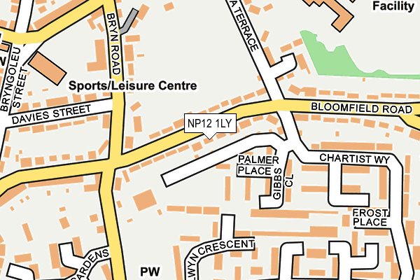 NP12 1LY map - OS OpenMap – Local (Ordnance Survey)