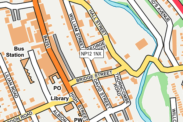 NP12 1NX map - OS OpenMap – Local (Ordnance Survey)