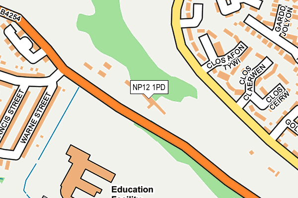 NP12 1PD map - OS OpenMap – Local (Ordnance Survey)