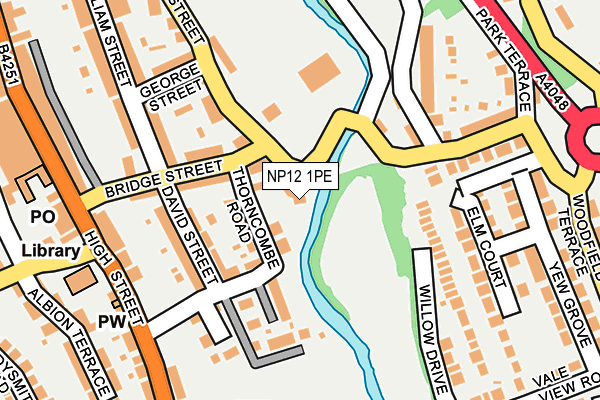 NP12 1PE map - OS OpenMap – Local (Ordnance Survey)