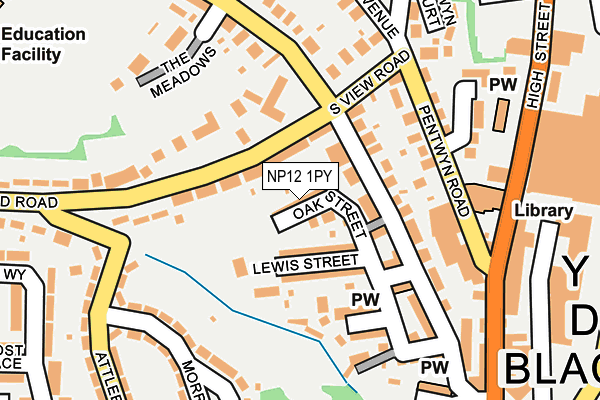 NP12 1PY map - OS OpenMap – Local (Ordnance Survey)