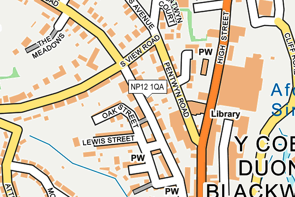 NP12 1QA map - OS OpenMap – Local (Ordnance Survey)