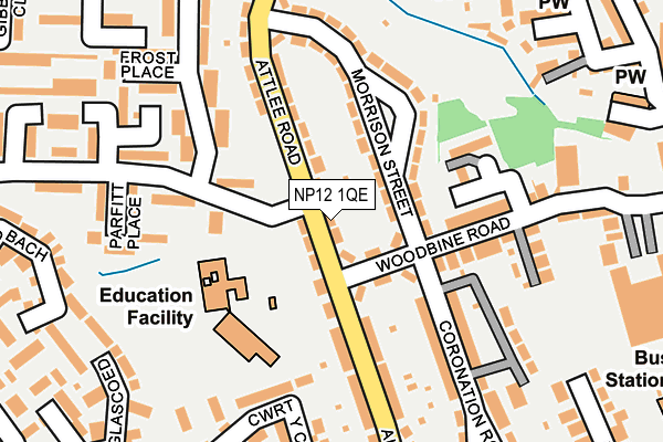 NP12 1QE map - OS OpenMap – Local (Ordnance Survey)