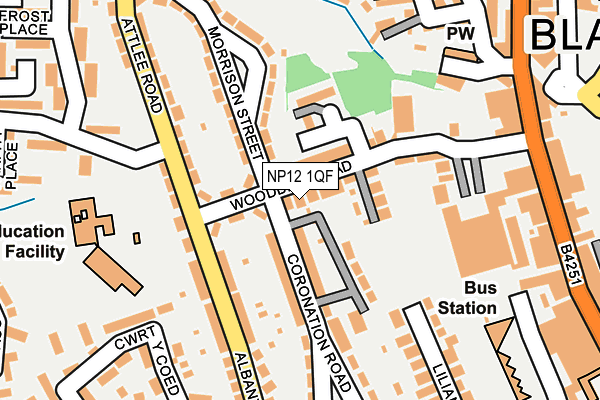 NP12 1QF map - OS OpenMap – Local (Ordnance Survey)