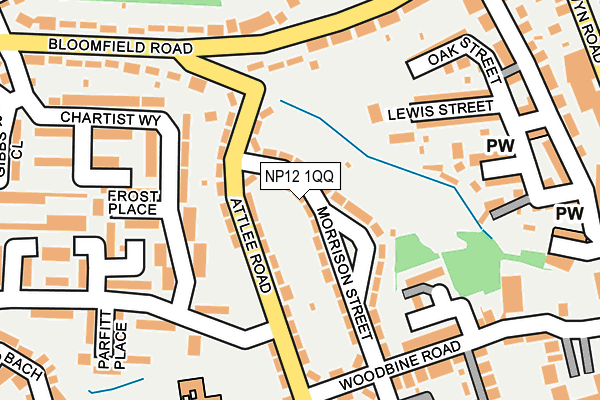 NP12 1QQ map - OS OpenMap – Local (Ordnance Survey)