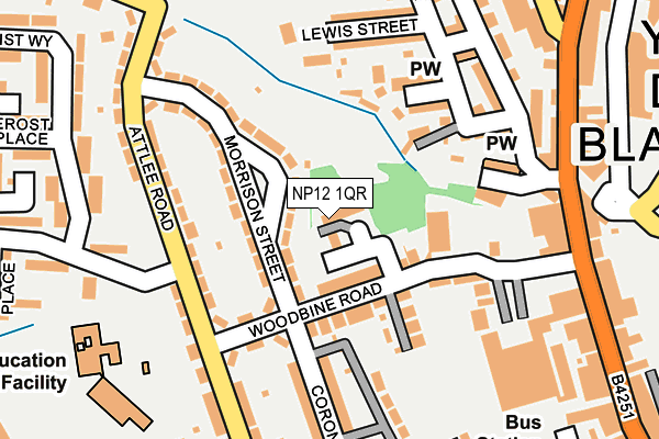 NP12 1QR map - OS OpenMap – Local (Ordnance Survey)