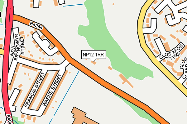 NP12 1RR map - OS OpenMap – Local (Ordnance Survey)