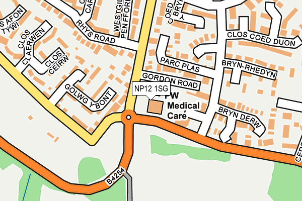 NP12 1SG map - OS OpenMap – Local (Ordnance Survey)