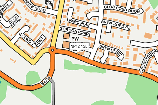 NP12 1SL map - OS OpenMap – Local (Ordnance Survey)