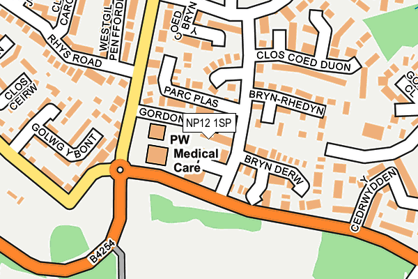 NP12 1SP map - OS OpenMap – Local (Ordnance Survey)