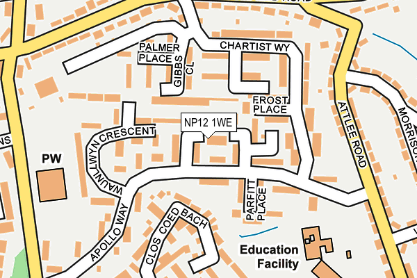 NP12 1WE map - OS OpenMap – Local (Ordnance Survey)