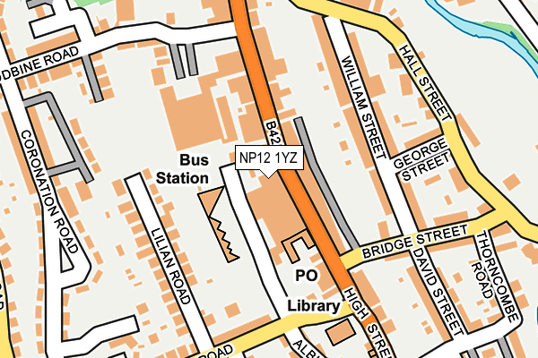 NP12 1YZ map - OS OpenMap – Local (Ordnance Survey)