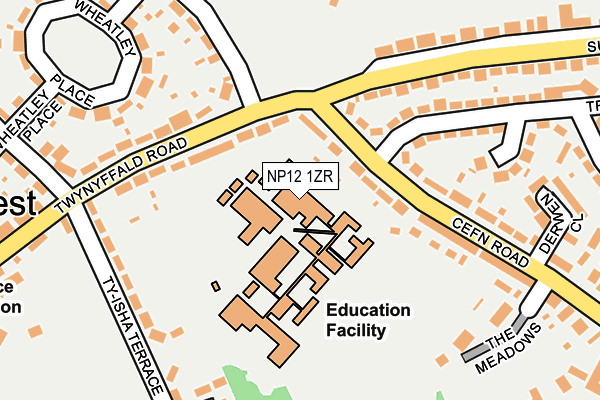 NP12 1ZR map - OS OpenMap – Local (Ordnance Survey)