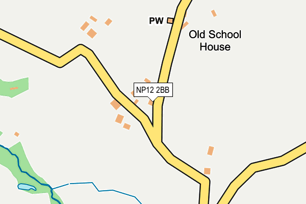 NP12 2BB map - OS OpenMap – Local (Ordnance Survey)